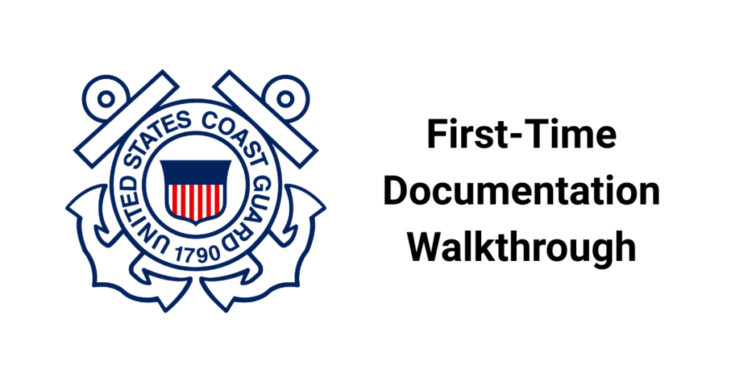 uscg first time documentation